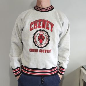 Vintage Cross Country Sweatshirt Cheney High School Blackhawks Washington USA M